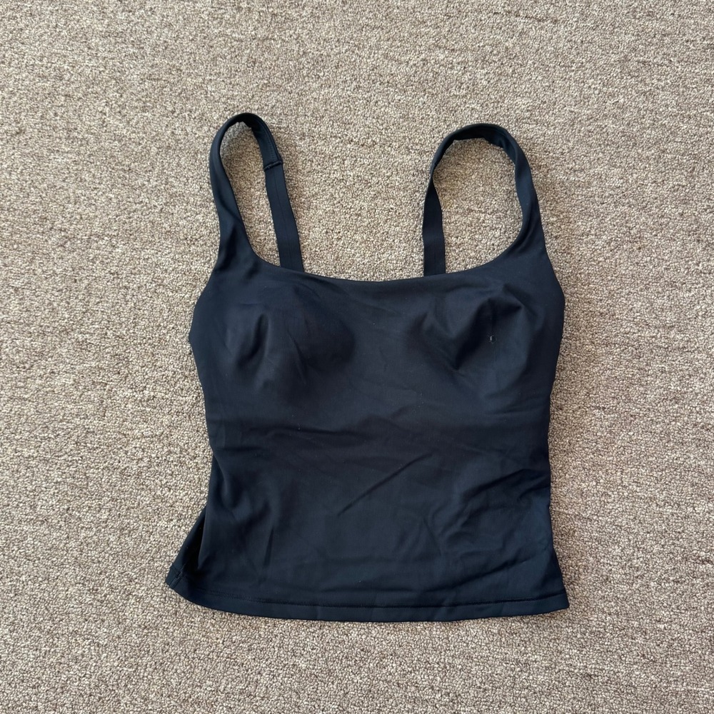 Nike x SKIMS Matte Square Neck Tank Obsidian Black TP-TNK-2728 Womens Small